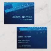 Informatietechnologie - IT blauw visitekaartje (Voorkant / Achterkant)