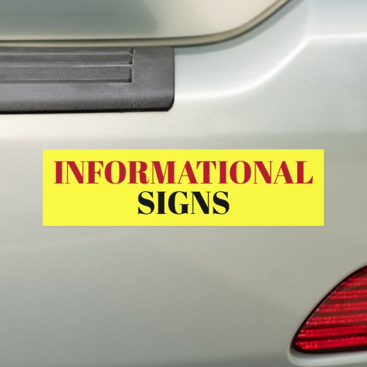 INFORMATIETEKENS/sticker/MAGNET Bumpersticker (Op auto)