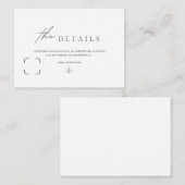 Informatieve behuizing Kaarten Zwart-wit Eenvoudig (Voorkant / Achterkant)