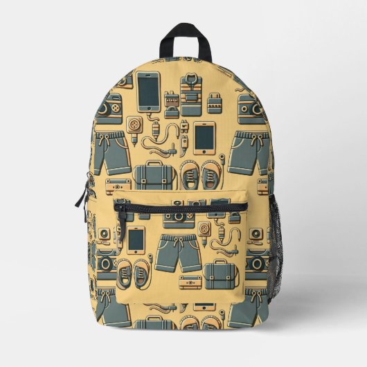 Informatieve grafische print gesneden naaizak bedrukte rugzak (Voorkant)