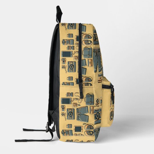 Informatieve grafische print gesneden naaizak bedrukte rugzak (Links)