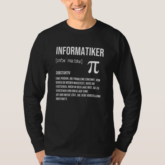 Informatiker Definition Programmer it T-shirt (Voorkant)