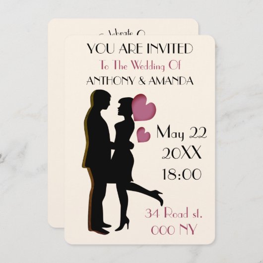 Informeel casual uniek en origineel kaart (Voorkant / Achterkant)