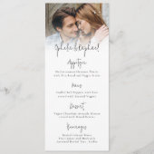 Informeel Fotoscript Boho Bruiloft Menu Kaart (Voorkant)
