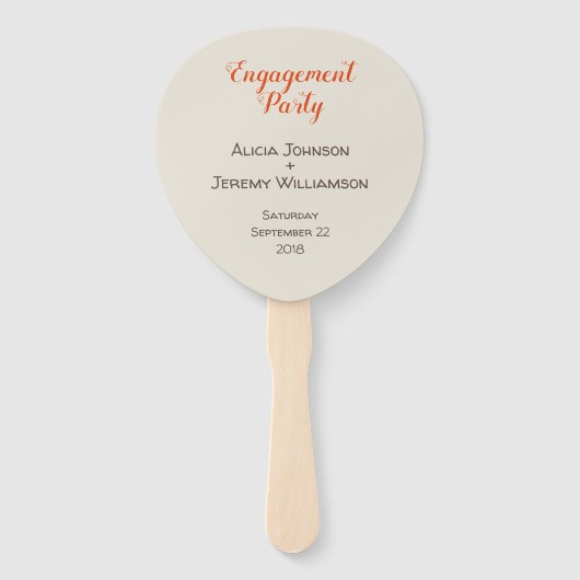 Informeel grappig zei ze ja Verloving Handwaaier (Achterkant)