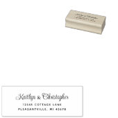Informeel Huwelijksretouradres in Script Rubberstempel (Gestempeld)