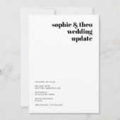 Informeel Minimalistisch | Moderne Trouwdatum Upda Aankondiging (Voorkant)