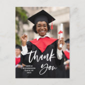 Informeel schrift en foto | Afstudeerbedankje Briefkaart (Voorkant)