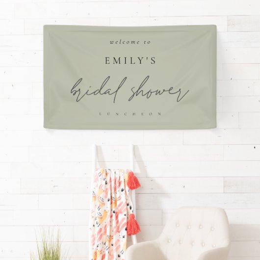 Informeel Script Light Sage Welkom Vrijgezellenfee Spandoek (Insitu)