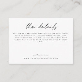 Informeel script met minimale huwelijksgegevens informatiekaartje