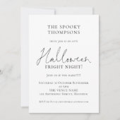 Informeel Script Spooky Halloween Party Kaart (Voorkant)