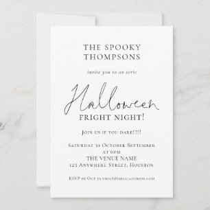 Informeel Script Spooky Halloween Party Kaart