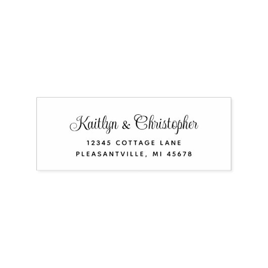 Informeel Script Wedding Return-adres Rubberstempel (Afrduk)
