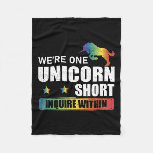 Informeer bij Funny Polyamory Unicorn Hunting A P Fleece Deken