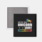 Informeer bij Funny Polyamory Unicorn Hunting A P Magneet (Voorkant / Achterkant)