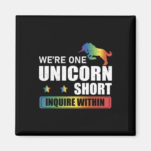Informeer bij Funny Polyamory Unicorn Hunting A P Magneet (Voorkant)