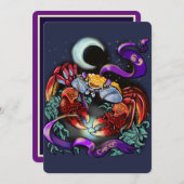 Informeer zodiale gebarentuitnodiging kaart (Voorkant / Achterkant)