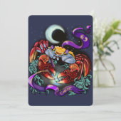 Informeer zodiale gebarentuitnodiging kaart (Staand voorkant)