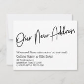 Informele Aankondiging Nieuwe Adres Zwart Wit (Voorkant)