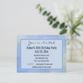 Informele Abstract Blauwe Gele Patroon Evenement U Briefkaart (Staand voorkant)