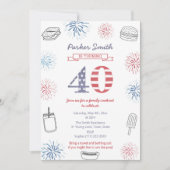 Informele achtertuin 40e verjaardagsfeestje kaart (Voorkant)