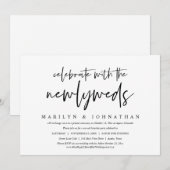 Informele bruiloft intieme diner viering kaart (Voorkant / Achterkant)