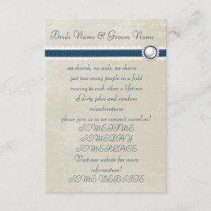 Informele bruiloft kaart