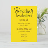 Informele bruiloft Moderne Typografie Zonneschijn  Kaart (Staand voorkant)