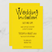 Informele bruiloft Moderne Typografie Zonneschijn  Kaart (Voorkant / Achterkant)