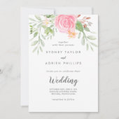 Informele bruiloft van de lente Peony Kaart (Voorkant)