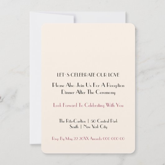 Informele casual unieke en originele uitnodiging (Achterkant)