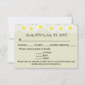Informele Daisy RSVP kaart (Voorkant)