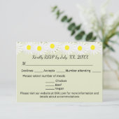 Informele Daisy RSVP kaart (Staand voorkant)