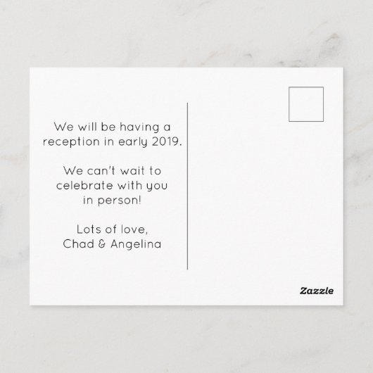 Informele Elopement Aankondiging Kaarten (Achterkant)