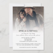 Informele foto Overlay QR Code Leuk Bruiloft Kaart (Voorkant)