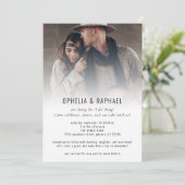 Informele foto Overlay QR Code Leuk Bruiloft Kaart (Staand voorkant)