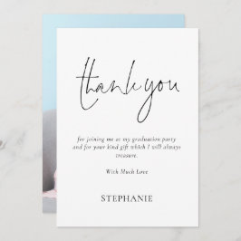 Informele foto van script Afstuderen Dank u Kaart