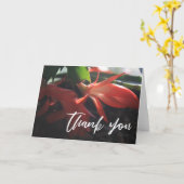 Informele handgeschreven bedankt Kerstcactus Kaart (Gele Bloem)