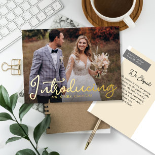 Informele introductiescript Elopement Foto Folie Uitnodiging Briefkaart