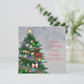 Informele kleurrijke versierde kerstboom (Staand voorkant)