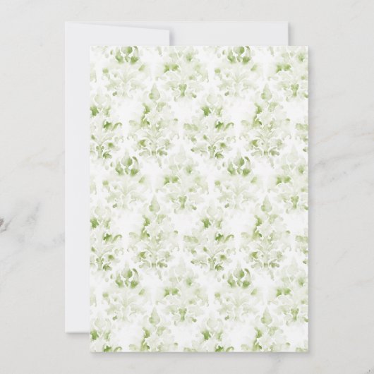 Informele Leaf Crest w / Bow | Monogram bruiloft Kaart (Achterkant)