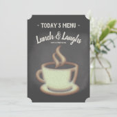 Informele lunch met het menu Trendy Chalkboard Kaart (Staand voorkant)