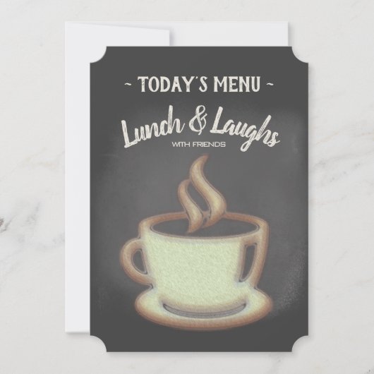 Informele lunch met het menu Trendy Chalkboard Kaart (Voorkant)