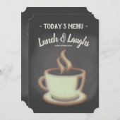 Informele lunch met het menu Trendy Chalkboard Kaart (Voorkant / Achterkant)
