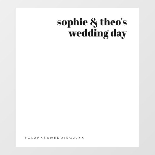 Informele minimalist | Achtergrondfoto van bruilof Raamsticker (Vel)