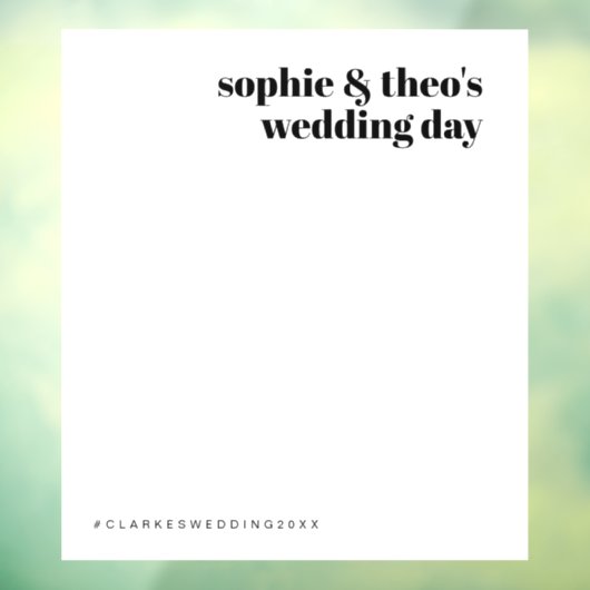 Informele minimalist | Achtergrondfoto van bruilof Raamsticker (Vel 3)