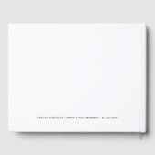 Informele minimalist | Modern Retro Casual huwelij Gastenboek (Achterkant)