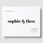 Informele minimalist | Modern Retro Casual huwelij Gastenboek (Voorkant)