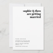 Informele minimalist | Modern Retro Casual huwelij Kaart (Voorkant)