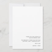 Informele Minimalist | Moderne Retro Casual Trouwd Bedankkaart (Achterkant)